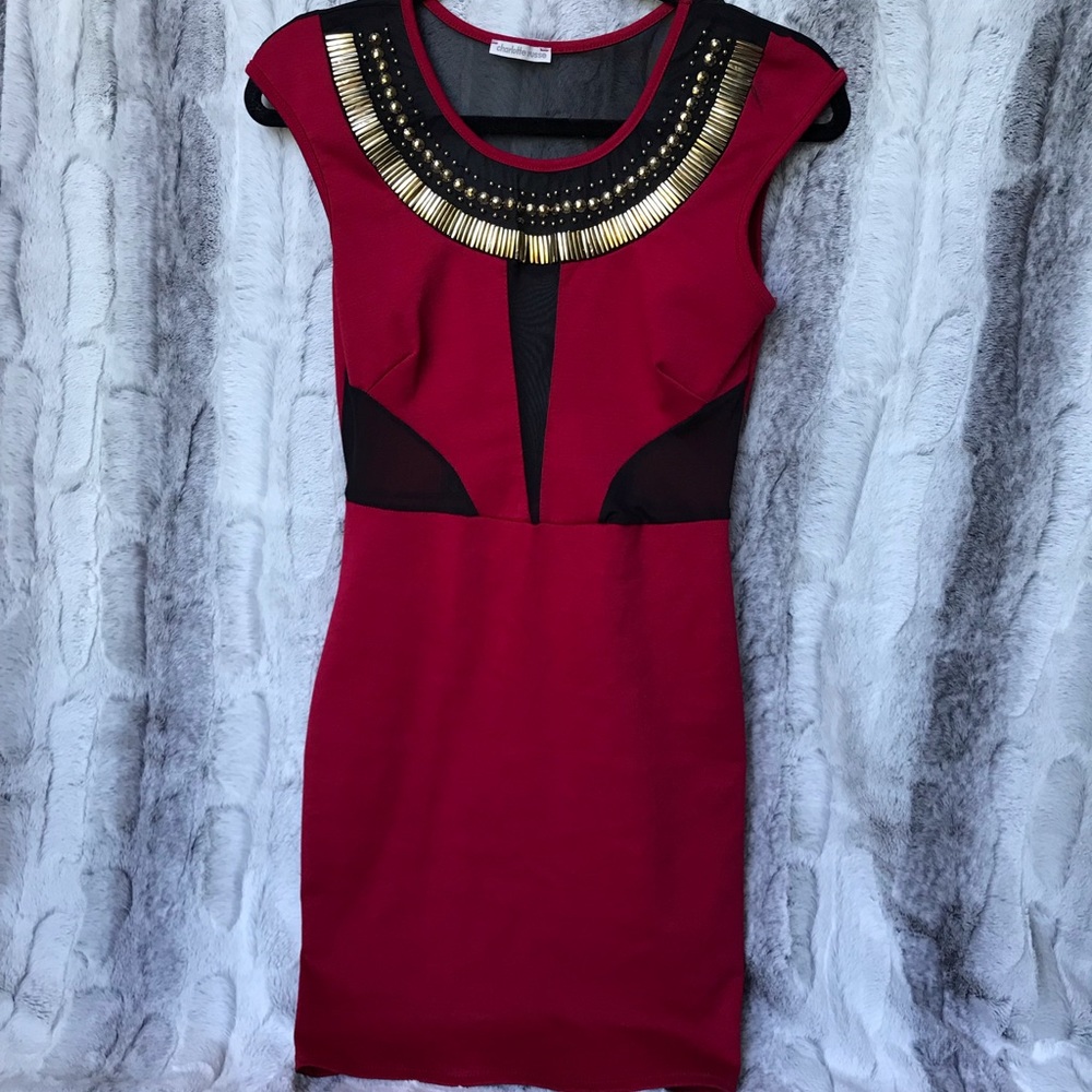!!SOLD!! Charlotte Russe Beaded Dress - LIKE NEW/WORN ONCE